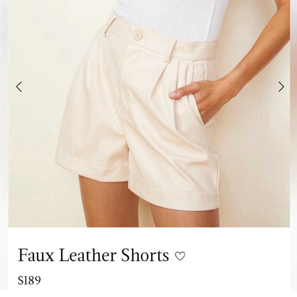 Monrow faux leather shorts